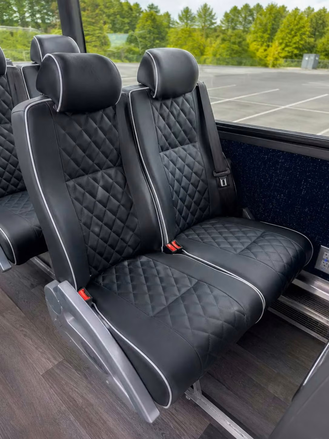 menlo park 56 passenger charter bus reclining seats