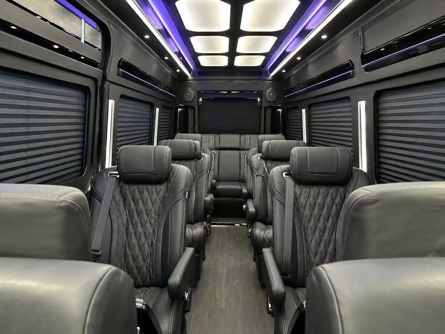 menlo park sprinter van rental with driver reclining seats