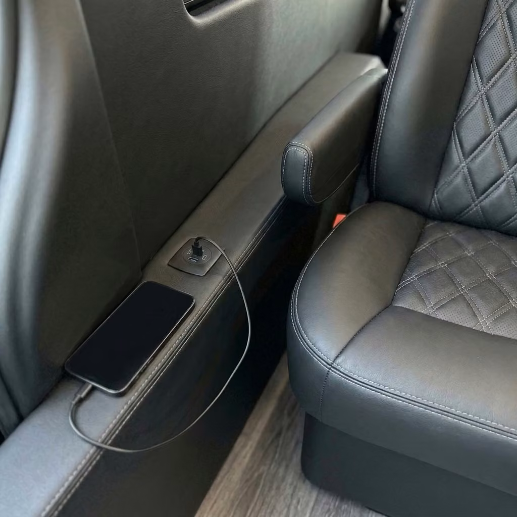 menlo park sprinter van rental with driver usb charging