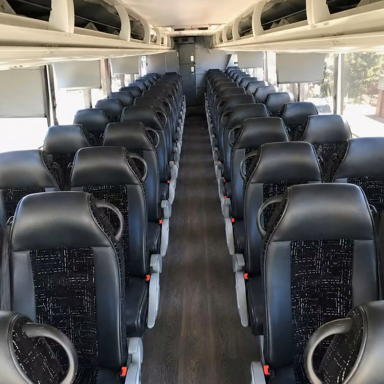 56 passenger charter bus interior